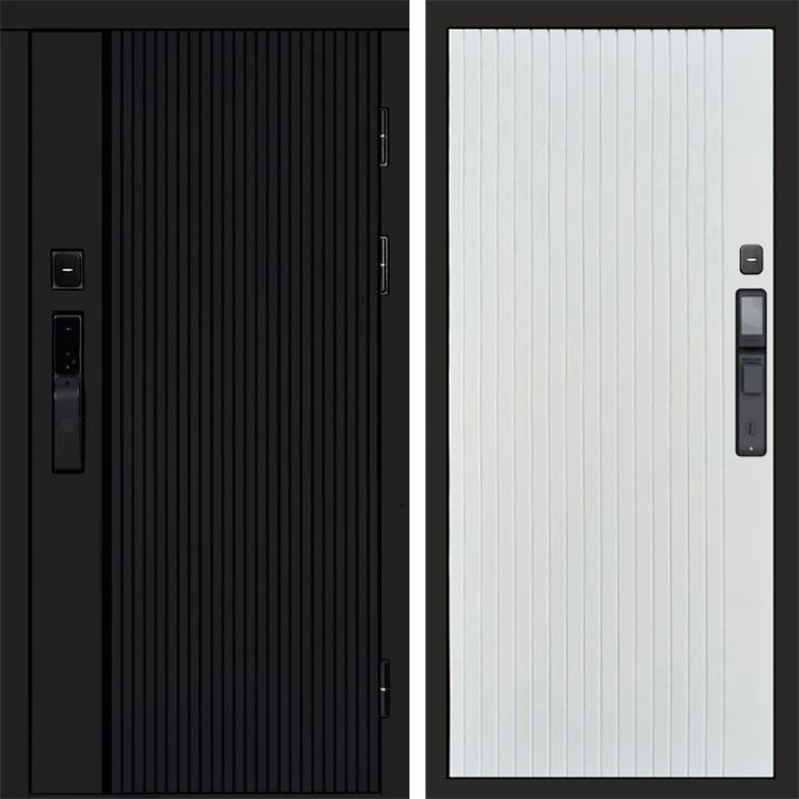 Входная дверь Termo-door УРБАН BLACK с электронным замком FLAT Белый Софт