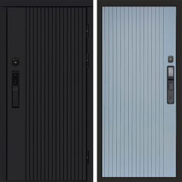 Входная дверь Termo-door ТВИСТ BLACK с электронным замком FLAT Грей Софт
