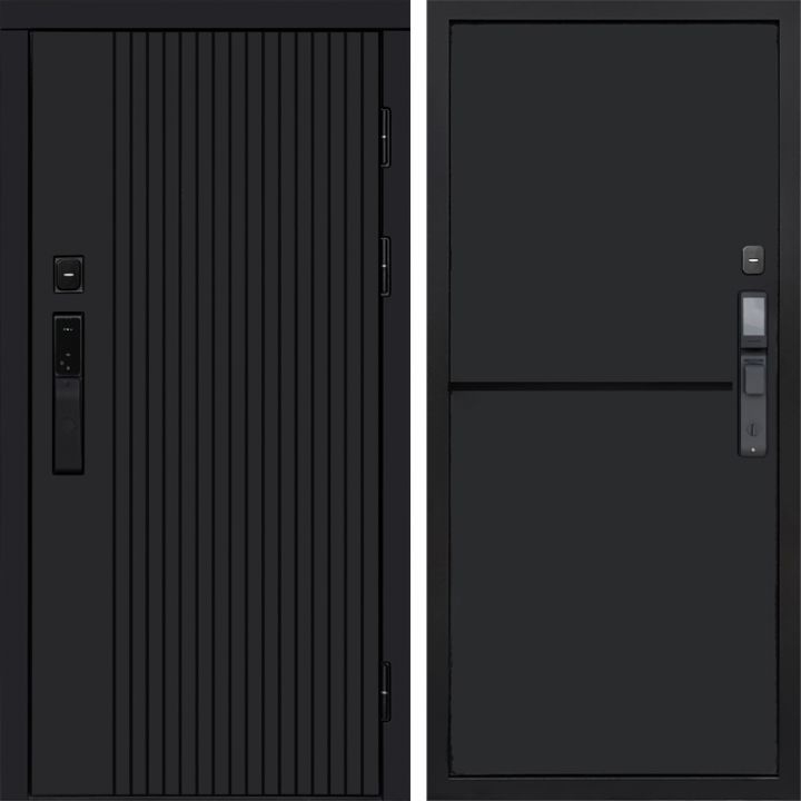 Входная дверь Termo-door ТВИСТ BLACK с электрозамком Нео Black