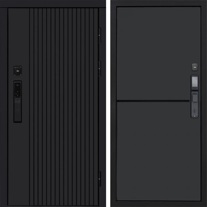 Входная дверь Termo-door ТВИСТ BLACK с электрозамком Нео Графит