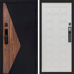 Входная дверь Termo-door МАТРИКС с электронным замком Престиж бежевый матовый