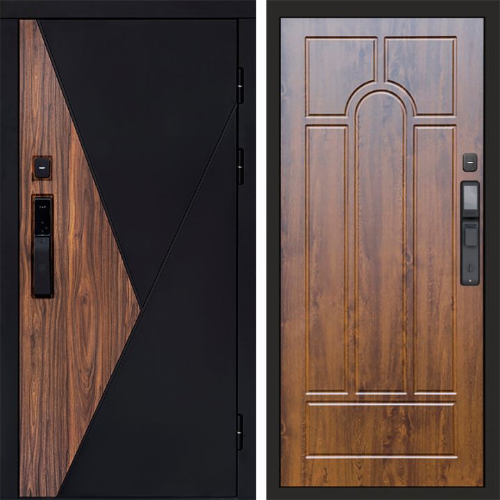 Входная дверь Termo-door МАТРИКС с электронным замком Арка дуб
