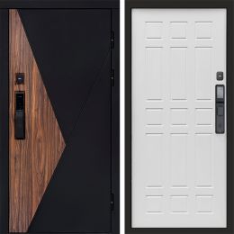 Входная дверь Termo-door МАТРИКС с электронным замком Спарта белое дерево