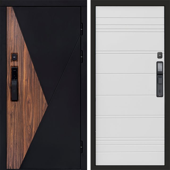 Входная дверь Termo-door МАТРИКС с электронным замком White line