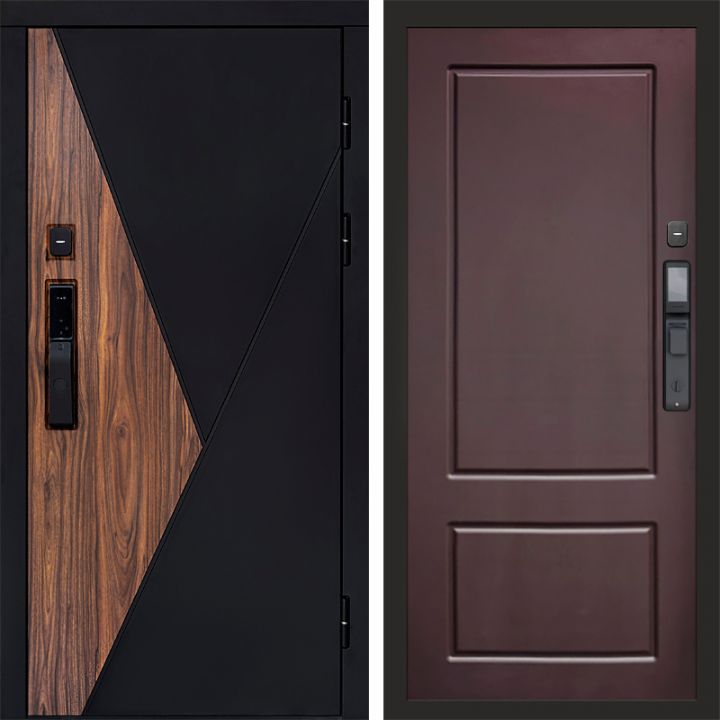 Входная дверь Termo-door МАТРИКС с электронным замком Марсель Шоколад