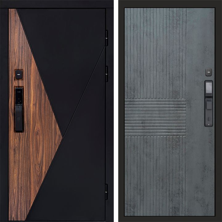 Входная дверь Termo-door МАТРИКС с электронным замком Мастино Бетон Темный