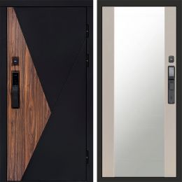 Входная дверь Termo-door МАТРИКС с электронным замком Зеркало Слоновая Кость