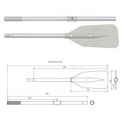 Весло разборное 163см Badger (серое-серая труба) DJ201G