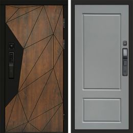 Входная дверь Termo-door ГЕОМЕТРИЯ с электрозамком Марсель Грей Софт