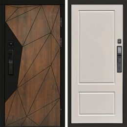 Входная дверь Termo-door ГЕОМЕТРИЯ с электронным замком Марсель Слоновая Кость