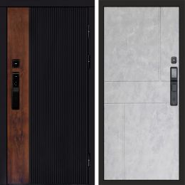 Входная дверь Termo-door ПРЕСТИЖ с электронным замком Горизонт бетон светлый