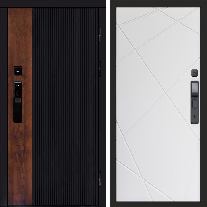 Входная дверь Termo-door ПРЕСТИЖ с электронным замком Лучи белый