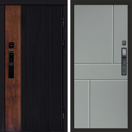 Входная дверь Termo-door ПРЕСТИЖ с электронным замком Горизонт Грей Софт