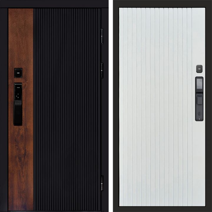 Входная дверь Termo-door ПРЕСТИЖ с электронным замком FLAT Белый Софт