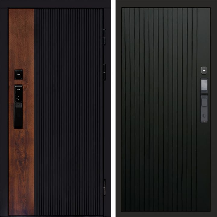 Входная дверь Termo-door ПРЕСТИЖ с электрозамком FLAT Черный Кварц