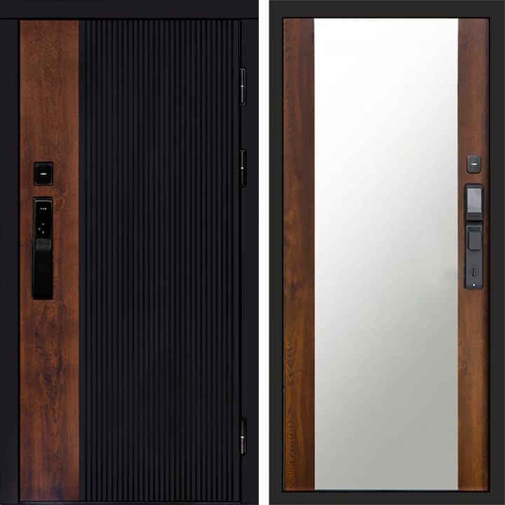 Входная дверь Termo-door ПРЕСТИЖ с электрозамком Зеркало дуб