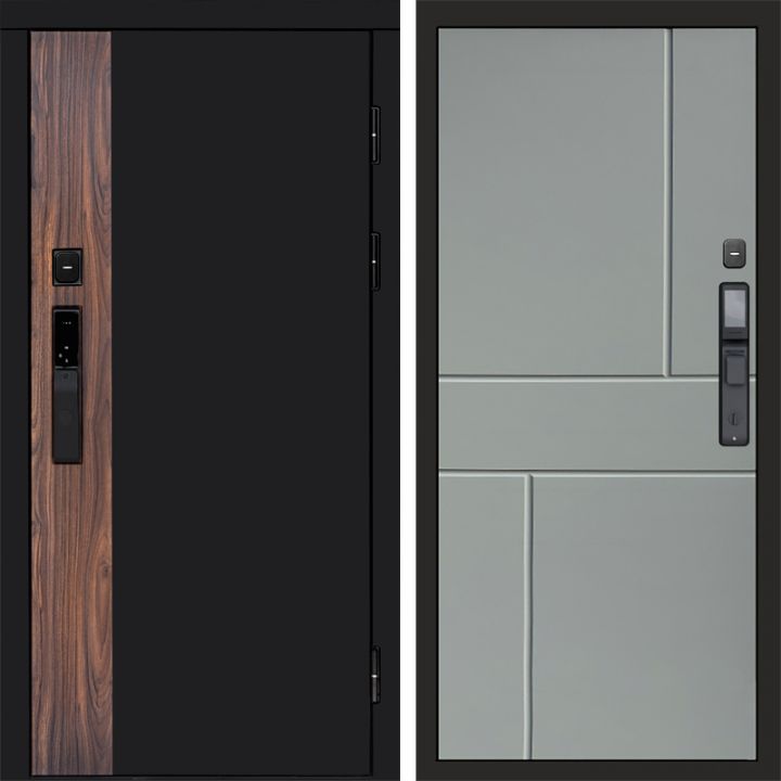 Входная дверь Termo-door ТОР с электронным замком Горизонт Грей Софт