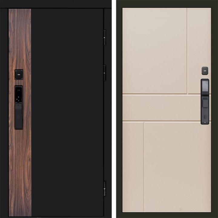 Входная дверь Termo-door ТОР с электронным замком Горизонт Слоновая Кость