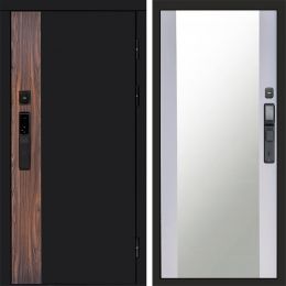 Входная дверь Termo-door ТОР с электронным замком Зеркало белый софт