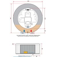 Спа бассейн Gruppo Treesse Male 210x100x95 схема 4