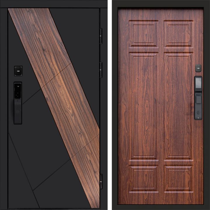 Входная дверь Termo-door НОВА с электронным замком Орех премиум