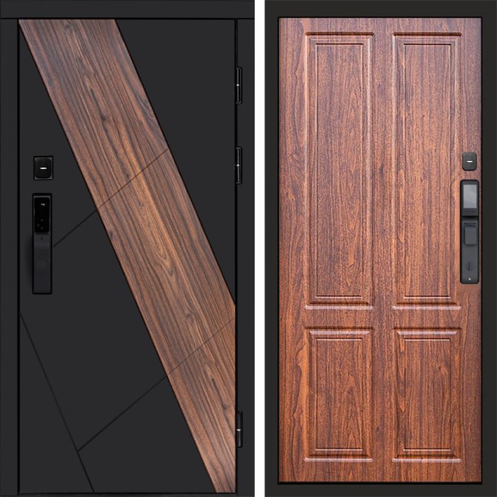 Входная дверь Termo-door НОВА с электронным замком Орех стандарт