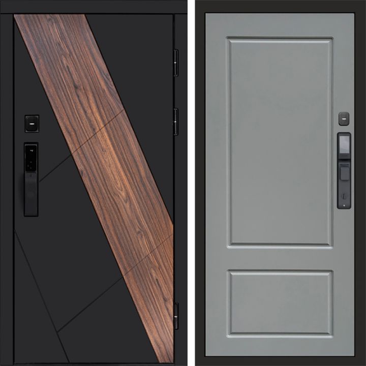 Входная дверь Termo-door НОВА с электронным замком Марсель Грей Софт