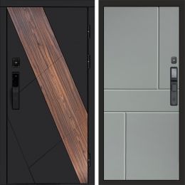 Входная дверь Termo-door НОВА с электронным замком Горизонт Грей Софт