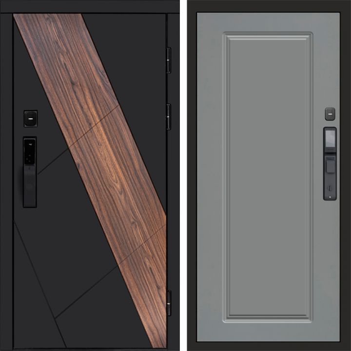 Входная дверь Termo-door НОВА с электронным замком Гранд Грей Софт