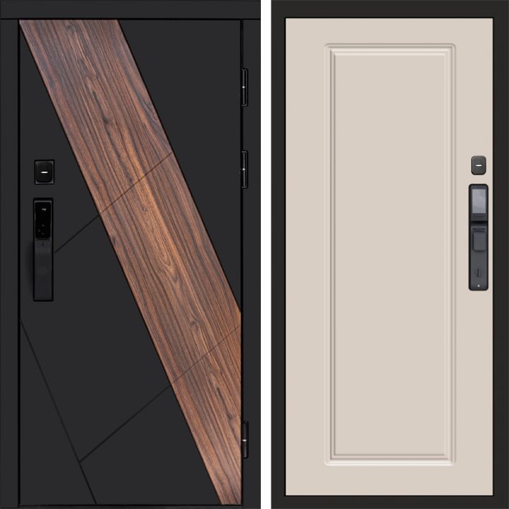 Входная дверь Termo-door НОВА с электронным замком Гранд Слоновая Кость