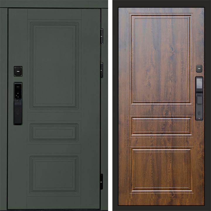 Входная дверь Termo-door ОРЕГОН GREEN с электронным замком Классика дуб