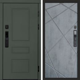 Входная дверь Termo-door ОРЕГОН GREEN с электронным замком Лучи бетон темный
