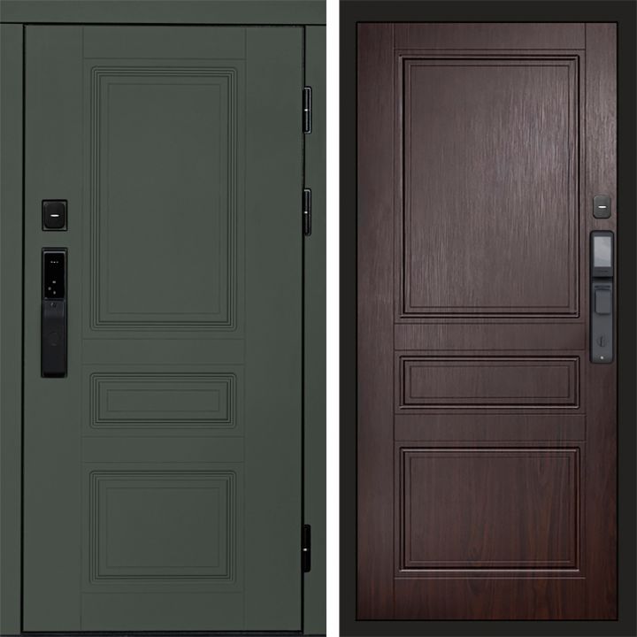 Входная дверь Termo-door ОРЕГОН GREEN с электронным замком Класскика венге