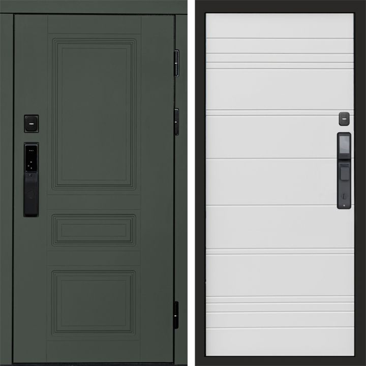 Входная дверь Termo-door ОРЕГОН GREEN с электронным замком White line