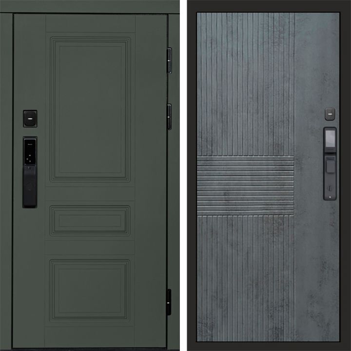 Входная дверь Termo-door ОРЕГОН GREEN с электронным замком Мастино Бетон Темный