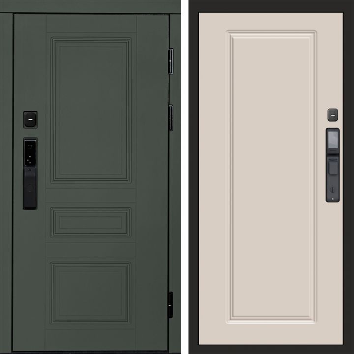 Входная дверь Termo-door ОРЕГОН GREEN с электронным замком Гранд Слоновая Кость