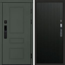 Входная дверь Termo-door ОРЕГОН GREEN с электронным замком FLAT Черный Кварц