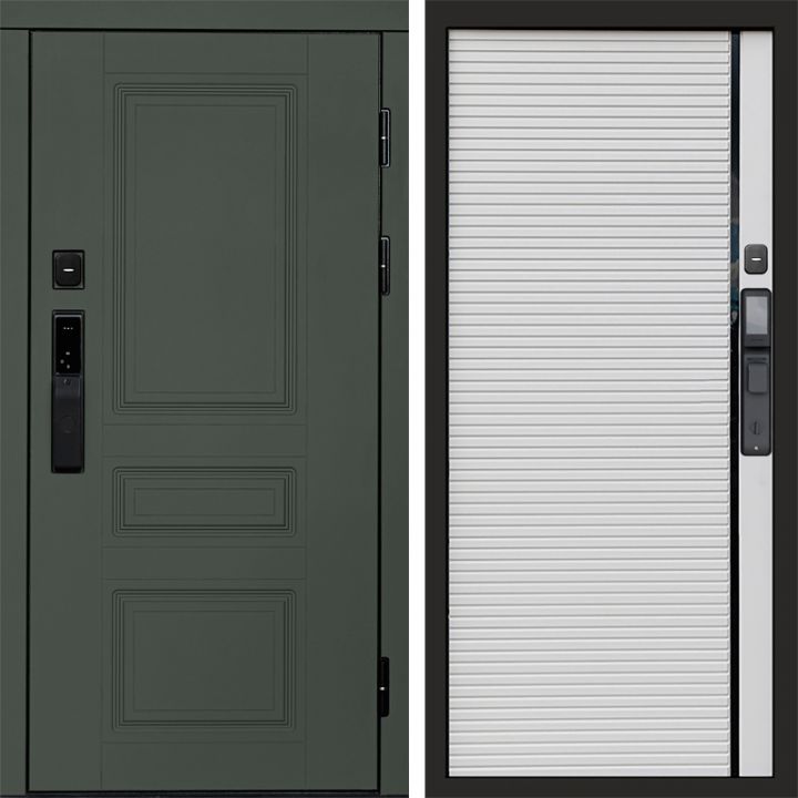 Входная дверь Termo-door ОРЕГОН GREEN с электронным замком Porte white
