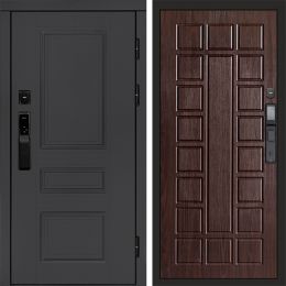 Входная дверь Termo-door ОРЕГОН ГРАФИТ с электронным замком Престиж венге