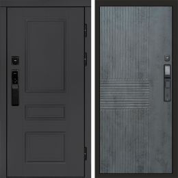 Входная дверь Termo-door ОРЕГОН ГРАФИТ с электронным замком Мастино Бетон Темный