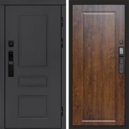 Входная дверь Termo-door ОРЕГОН ГРАФИТ с электронным замком Гранд Дуб
