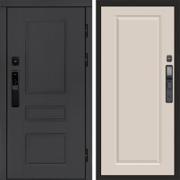 Входная дверь Termo-door Орегон Графит с электронным замком Гранд СлоНовая Кость