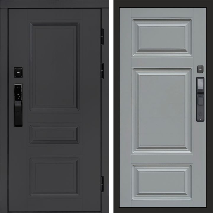 Входная дверь Termo-door ОРЕГОН ГРАФИТ с электронным замком Лион Грей Софт