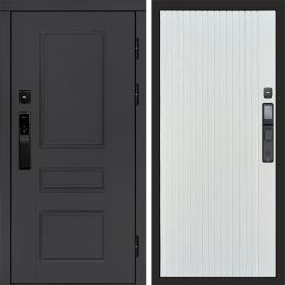 Входная дверь Termo-door ОРЕГОН ГРАФИТ с электронным замком FLAT Белый Софт