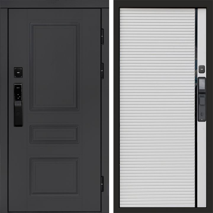 Входная дверь Termo-door ОРЕГОН ГРАФИТ с электронным замком Porte white