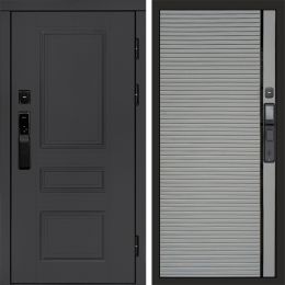 Входная дверь Termo-door ОРЕГОН ГРАФИТ с электронным замком PORTE Грей Софт
