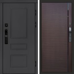 Входная дверь Termo-door ОРЕГОН ГРАФИТ с электронным замком PORTE Шоколад