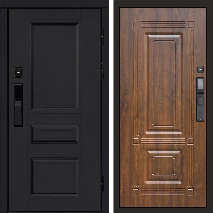 Входная дверь Termo-door ОРЕГОН BLACK с электронным замком Мадрид Дуб