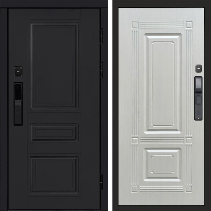 Входная дверь Termo-door ОРЕГОН BLACK с электронным замком Мадрид Лиственница