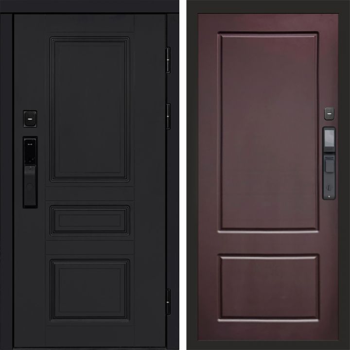 Входная дверь Termo-door ОРЕГОН BLACK с электронным замком Марсель Шоколад
